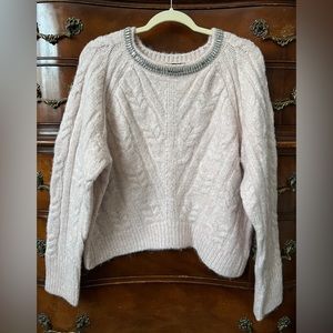 Express Pink Jeweled Sweater